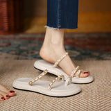 New Women Summer Fashion Chain Flip-flops Sandal Slippers Woman Flat Platform Sandals Casual Flat Slippers