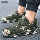 Men's Women's Running Shoes Unisex Sport Outdoor Sneakers Breathable Women Camouflage Green Walking Jogging