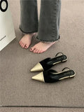 Sandals Woman Leather Suit Female Beige Shoes Lady 2024 Ankle Strap Shallow Mouth Cross Summer Heels Low-heeled Black New