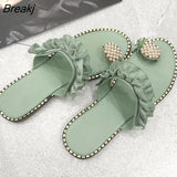 New Summer Fashion Women Slipper Pineapple Pearl Outdoor Sports Beach Opened Toe Cool Sandals Ladies Flip Flops Plus