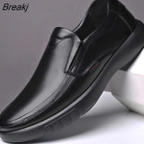 Men's Shoes Leather Soft Sole Non-slip Rubber Loafers Men's Business Casual Leather Shoes designer men