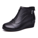 Women 2023 New Zipper Ankle Boots Women Warm Fur Casual Snow Boots Female Non Slip Comfort Short Boots Mujer