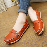 Breakj And Autumn New Cowhungry Mother Shoes Soft Bottom Flat In The Elderly Women's Shoes Casual Belt Flats And Beans