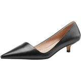 Low Heels Women Thin Heeled Kitten Heel Single Shoes Spring Autumn Pointed Temperament Shallow Mouth Work Shoes