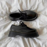 Woman Flats Clogs Platform Casual Female Sneakers Oxfords Modis All-Match British Style Dress Creepers New Leather Cross
