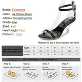 One Word With High Heels Party Sandals Summer Sexy Nightclub Transparent Ladies Shoes New Crystal Thin Heel Women