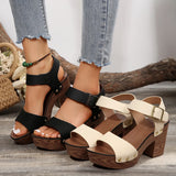 Breakj Summer New High-Heeled Sandals Women's Shoes With Fish Mouth Sandals Belt Buckle High Heel Casual