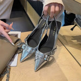 Breakj Bag Head Sandals Spring And Summer New High-End Light Tip Beautiful Back Empty Women's