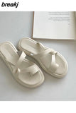 Wedge Slippers Female Slide Women Casual Flip Flops Brand Sandal 2023 Luxury Soft Flat Beach Shoes Green Sandalias