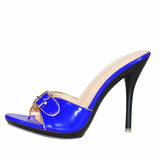 Color Slippers Women Shoes Sexy Patent Leather High Heel 10.5CM Pointed Toe Sandals Shoes Women 2023 Female Wedding