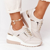 New Women Chunky Sneakers Solid Color Platform Shoes Thick Bottom Zipper Women's Vulcanized Shoes Sneakers Zapatos De
