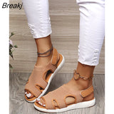 Women Flat Sandals Elastic Breathable Flats Fashion Casual Shoes for Women Open Toe Beach Slides Shallow Mouth