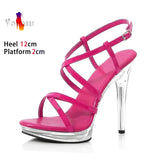 Wedding Party Shoes Women 12CM Red Thin Band High Heels High Quality T Show Stiletto Heels Lady 2024 New Designer