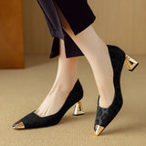 Breakj Temperament High Heels Women 2025 Spring New Light Mouth Single Shoes Small Fragrant Leopard Pattern Evening