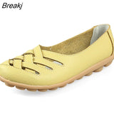 Women Flats Genuine Leather Shoes Woman Loafers Women Oxford Shoes Soft Leather Moccasins Casual Flat Shoes Female