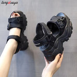 Women Sandals Platform Ladies Shoes Women Hook&Loop Summer Fashion Designer Female Sandals Sandalias Mujer High Heels