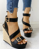 top quality big size 43 gladiator Women Wedges Shoes 2023 Summer Sandals Woman Sexy Party Platform High Heels Shoes