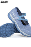 New Mesh Breathable Casual Shoes Women 2023 Comfort Light Walking Shoes Slip on Flat Mom Shoes Non-slip Chaussure