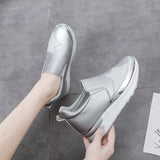 Large Size One Foot Pedal Lazy Shoes Fashion Diamond Pine Platform Leisure Inside Increased Single Shoes