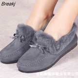 Winter Slippers Women Slides Outside Indoor Home Warm Platform Slipper Closed Back Cotton Shoes Fluffy Cashmere Lamb