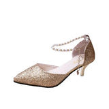 Pointed Toe Wedding Bride High Heels Shoes Female Party Mules Elegant Women Pumps Designer Shoes Sexy Dress