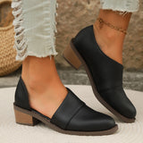 Breakj Spring And Summer New Pointer Side Hollow Low Heel Deep Tip Shoes Women's Singles