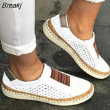 New Fashion Women Slip on Sneakers Vulcanized Shoes Breathable Hollow Out Casual Outdoor Comfortable Plus Size