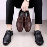 Men Dress Shoes lace up fashion Oxfords Genuine Leather Italian Formal Shoes Man Party Classic Black wedding shoes High