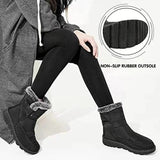 New Waterproof Snow Boots Woman Rabbit Fur Non Slip Winter Padded Boots Women Platform Keep Warm Ankle Botas De Mujer