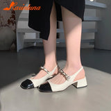 Heeled Mary Jean Pumps 2023 New Fashion Korean Style Sweet Cute Women Pumps Spring Summer Buckle Strap Element