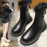 Fashion Ladies Snow Boots Women Winter Shoes Warm Plush Cold Winter Women Ankle Boots Non-slip Woman Snow Shoes