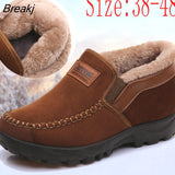 Men's Cotton Shoes Warm Velvet Padded Thickened Daddy's Shoes Middle-Aged Elderly People Non-Slip Casual Men's