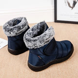 New Waterproof Snow Boots for Women Non Slip Bottom Faux Fur Ankle Boots Woman Couples Plus Size Thick Plush Winter