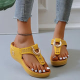 Breakj Women's Shoes 2024 Summer New Beach Clip Slope And Cool Slippers Women's Women's