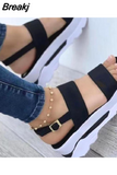 Fashion Wedge Female Platform Buckle Strap Street Summer Outdoor Shoes Punk Beach Wedges Women Sandals Sandalias De