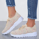 Lightweight Slip On Platform Sneakers Women Fashion Colorful Knitted Sock Shoes Woman Casual Running Walking Shoes