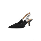 Toe Women Sexy Sandals Mid Heels Slingback Summer Slippers 2024 Fashion Luxury Pumps New Flip Flops Shallow Mujer