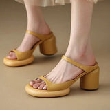 Women High Heels Mules Shoes Chunky Slippers Summer Sandals 2023 New Designer Sexy Flip Flops Slingback Pumps Women Shoes