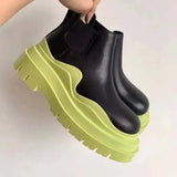 Women Chunky Heel Ankle Boots Woman Shoes Autumn Brand Designer Chelsea Boots Female Platform Boots Lasdies Fashion Combat