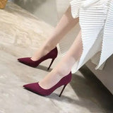 Sexy High Heels Pointed Students Wild Nude Thin Heels Single Shoes Elegant Dress Party Pumps Small Size Womens Shoes