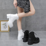 Breakj With Martin Boots Women 2023 Early Autumn New Net Red Thick And Thick Bottom Locomotive Boots Martin