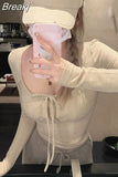 Spring Bodycon Slim Y2k Crop Tops Casual Basic Korean Fashion Pullover Woman Design Long Sleeve Elegant Clothing