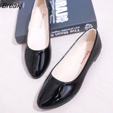 Women Candy Color Ballet Flats White Wedding Shoes Woman Flats Patent Leather Slip on Shoes Zapatos Mujer Ladies Boat