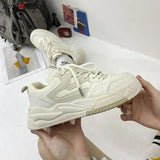 Fashion Womens Sports Shoes Street Student Casual Platform Sneakers Harajuku Comfortable Lace Up Ladies Running
