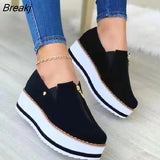 sale Casual Shoes Comfortable New Women Lace Up Wedge Sports Sneakers Vulcanized Platform zapatillas mujer Plus size