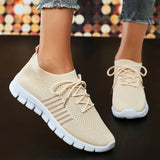 Women's Lightweight Breathable Mesh Sneakers Slip-On Soft Sole Knit Flats Shoes for Women 2023 Casual Sneakers Zapatillas