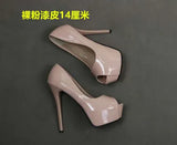 Cm Thin Heels Model Catwalk Super High-Heel Fish Mouth Single Shoes Sexy Wild Womens Shoes Temperament High Heels Party