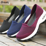 Summer Sneakers Ladies Ladies Lightweight Sneakers Ladies Breathable Mesh Casual Flat Shoes Ladies Loafers