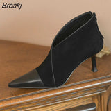 2023 New High Heels Women Chelsea Ankle Boots Casual Ladies Shoes Gladiator Goth Shoes Fashion Platform Motorcycle