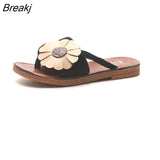 New Summer Fashion Elegant Women Slippers Flip Flops Bow Outdoor Sports Beach Comfortable Solid Color Sandals Women